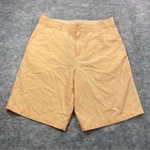 Short Par 4 Men’s Yellow Casual Golf Flat Front Active Enduro Shorts Sz 32‎